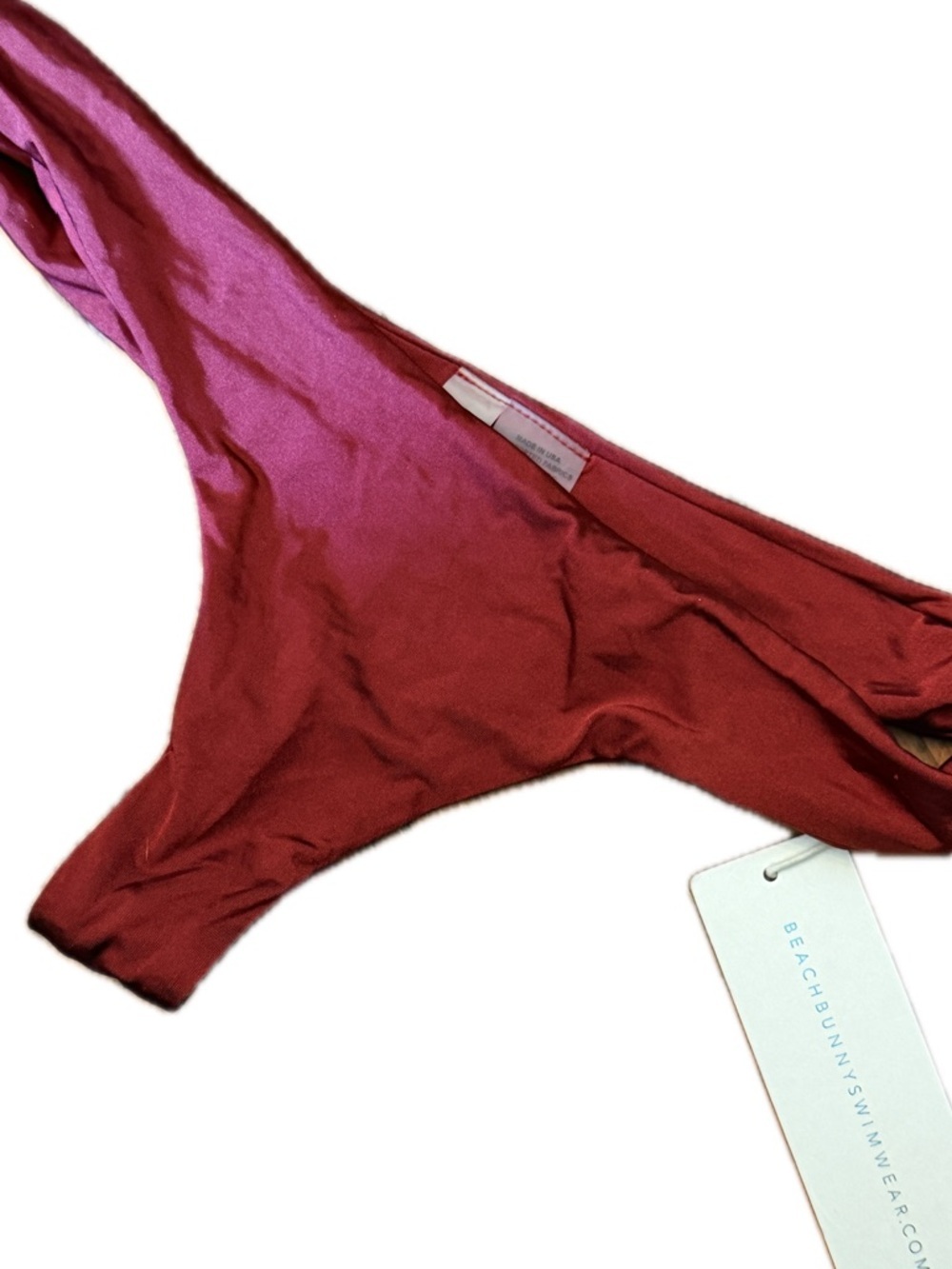 Beach Bunny Bikini Bottom Maroon nwt